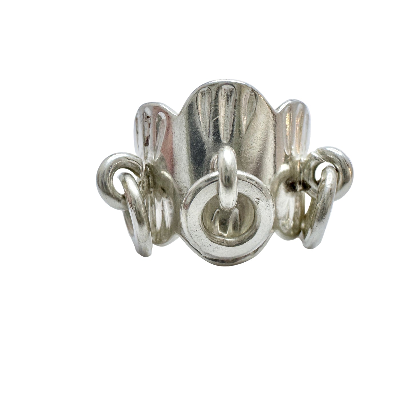 Juhls Kautokeino, Norway Vintage Solid Silver Traditional Sami Laplander Pinky Ring