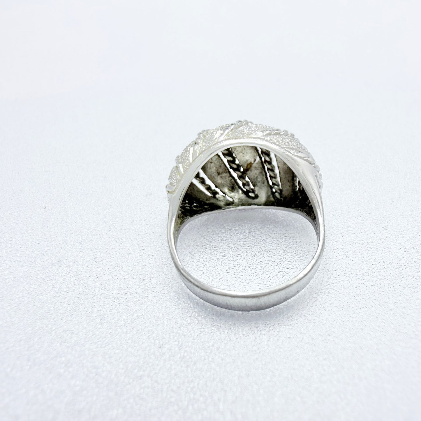 Denmark. Vintage Solid Silver Dome Ring