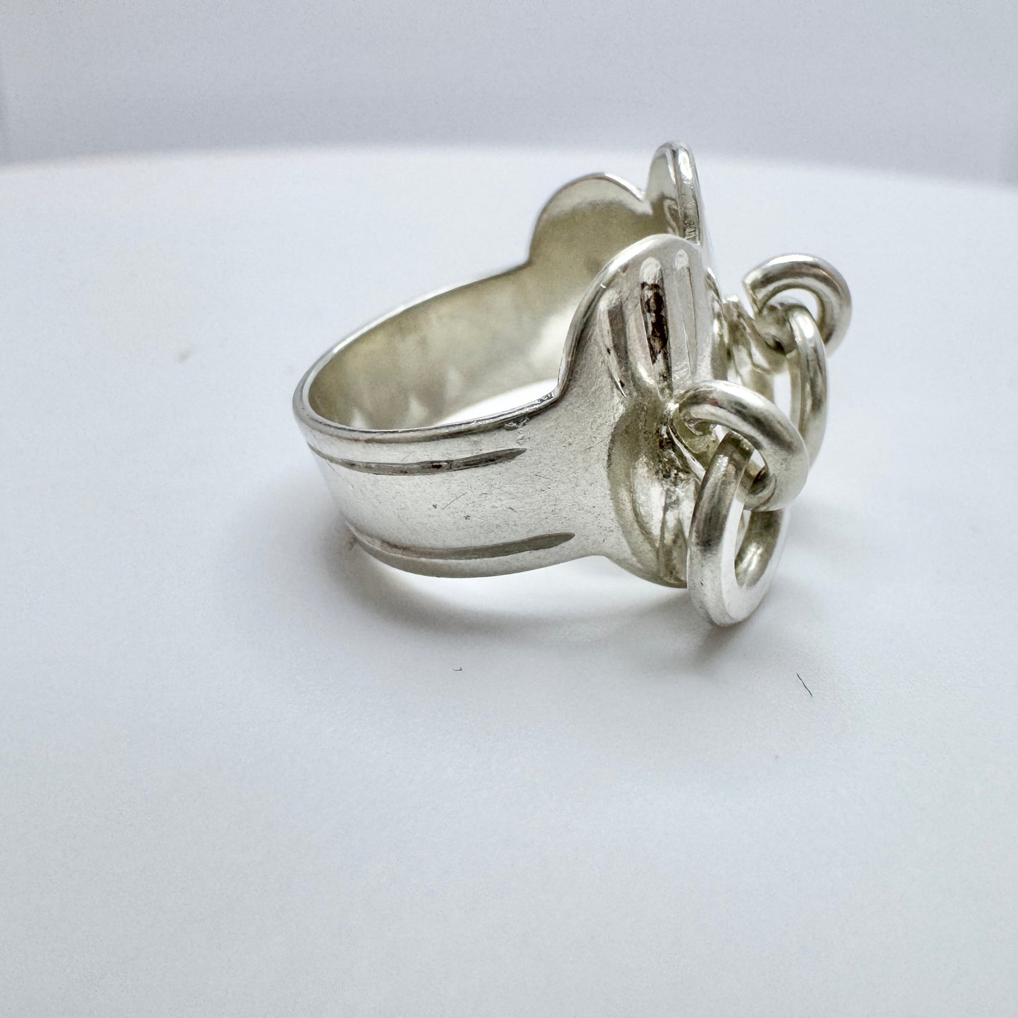 Juhls Kautokeino, Norway Vintage Solid Silver Traditional Sami Laplander Pinky Ring