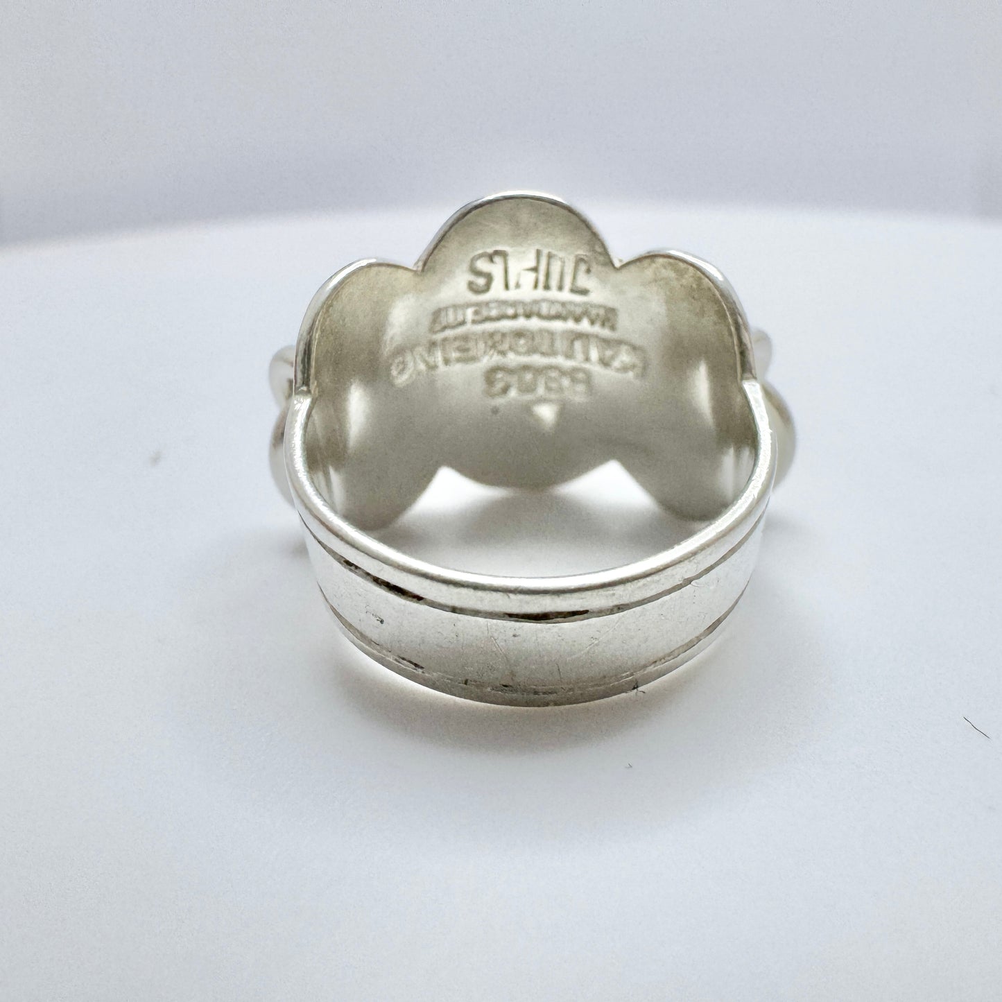 Juhls Kautokeino, Norway Vintage Solid Silver Traditional Sami Laplander Pinky Ring