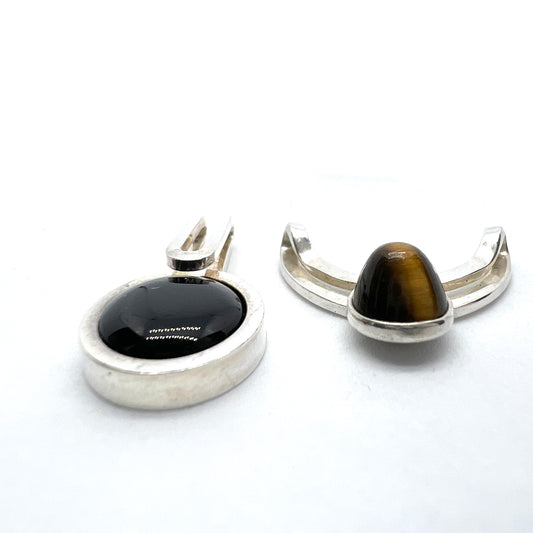 Elis Kauppi, Kupittaan Kulta. Finland c 1960s. Two Small Silver Pendants.