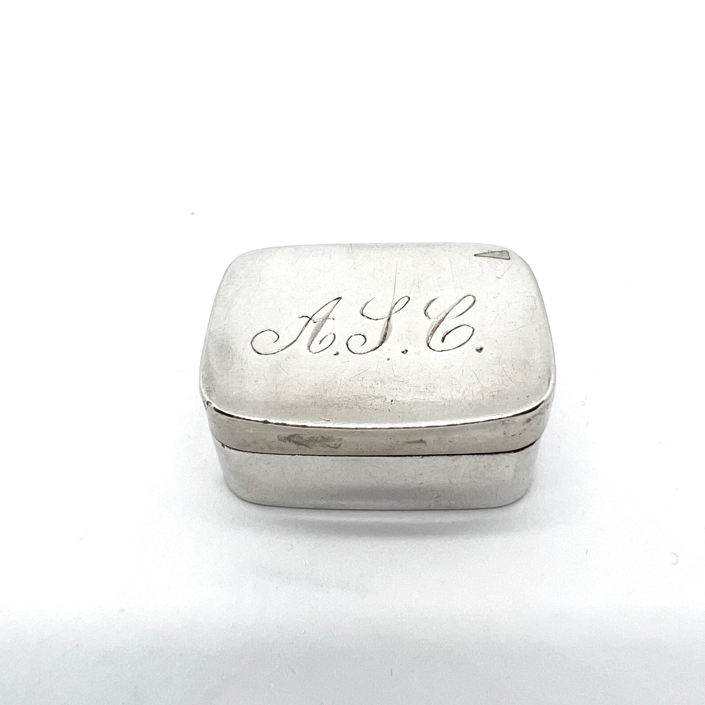 Sweden year 1835.  Antique Solid Silver Vinaigrette Box.