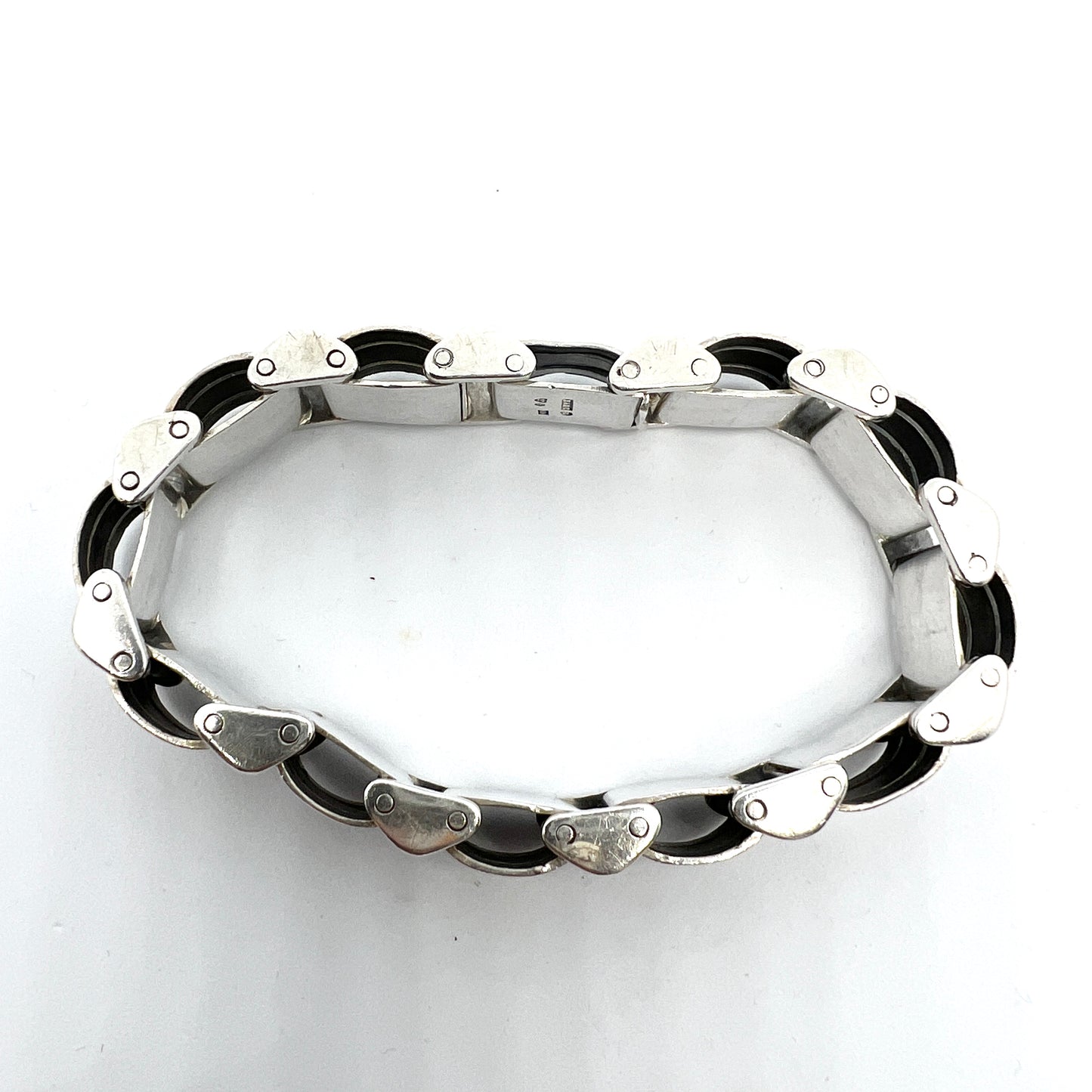 Ceson, Sweden 1952. Vintage Machine Age Sterling Silver Bracelet.