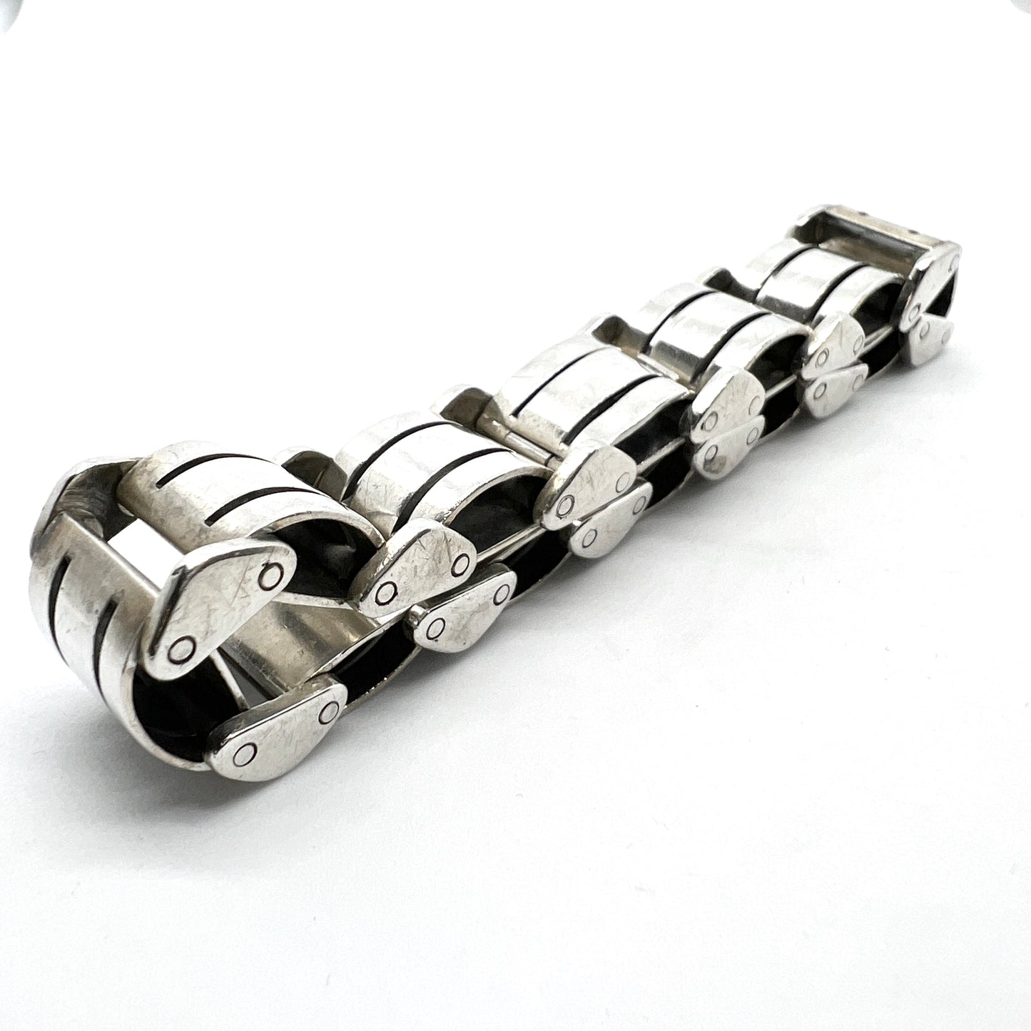 Ceson, Sweden 1952. Vintage Machine Age Sterling Silver Bracelet.