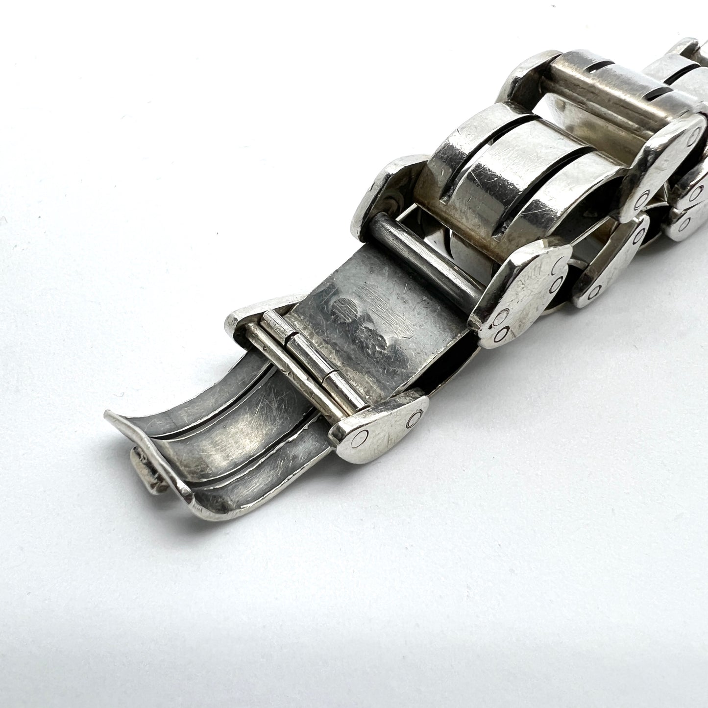 Ceson, Sweden 1952. Vintage Machine Age Sterling Silver Bracelet.