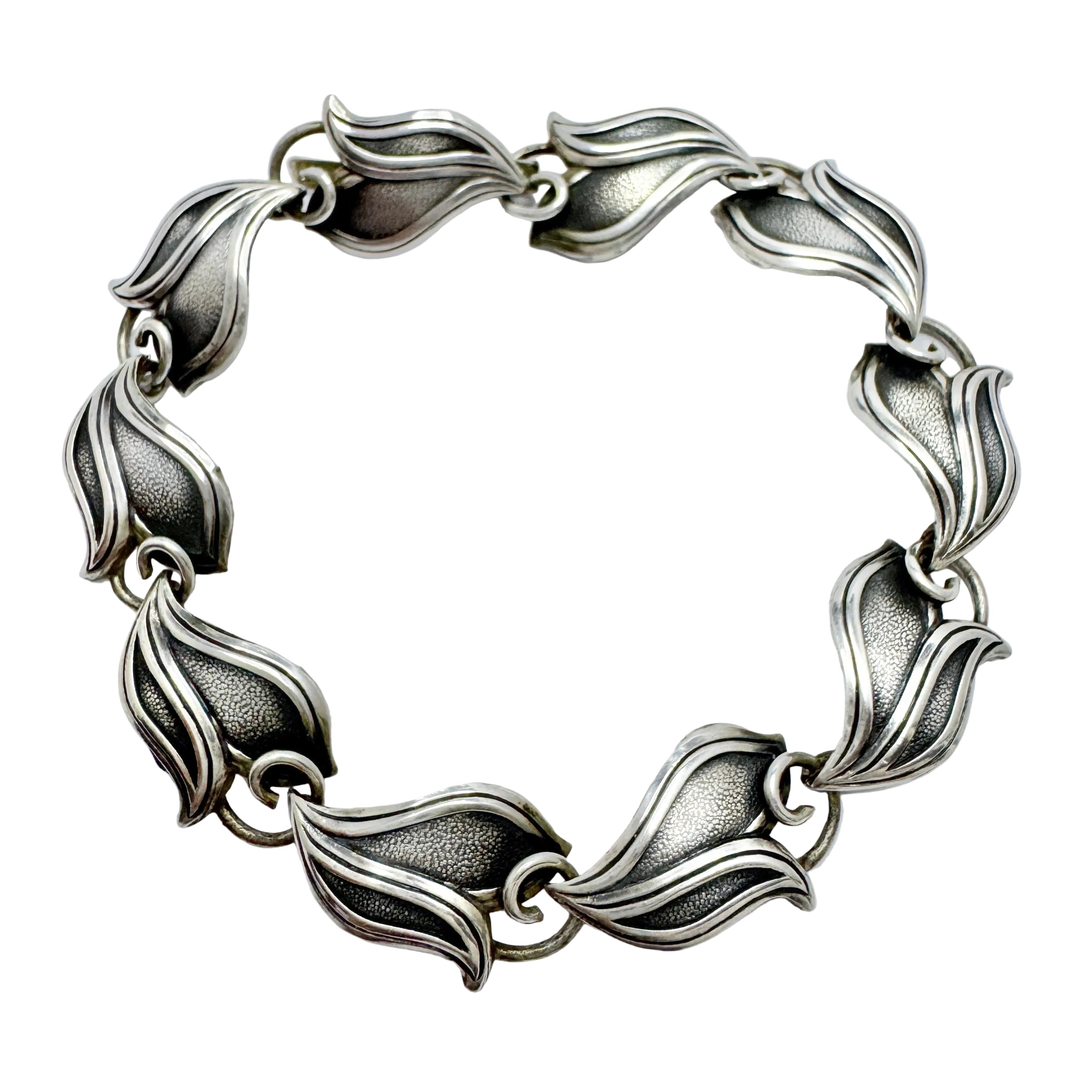Victor Janson, Sweden 1961. Vintage Solid Silver Bracelet. – T Victor Janson, Sweden 1961. Vintage Solid Silver Bracelet. – T
