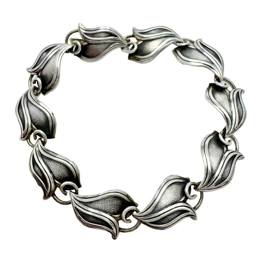 Victor Janson, Sweden 1961. Vintage Solid Silver Bracelet.