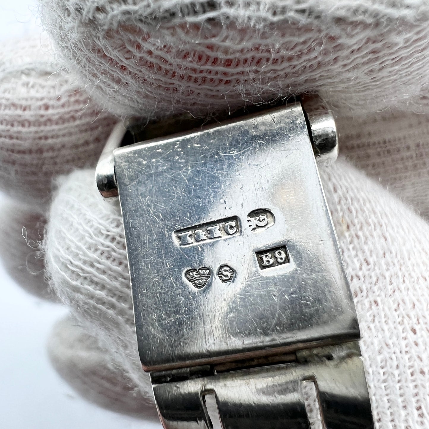 Ceson, Sweden 1952. Vintage Machine Age Sterling Silver Bracelet.