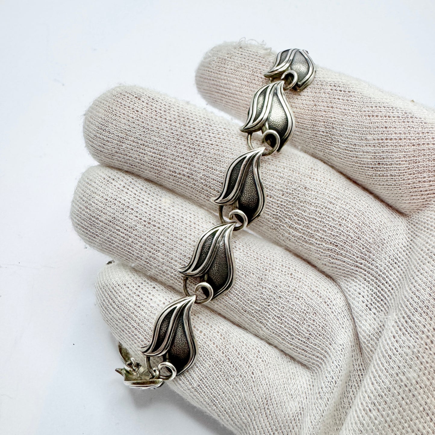 Victor Janson, Sweden 1961. Vintage Solid Silver Bracelet.