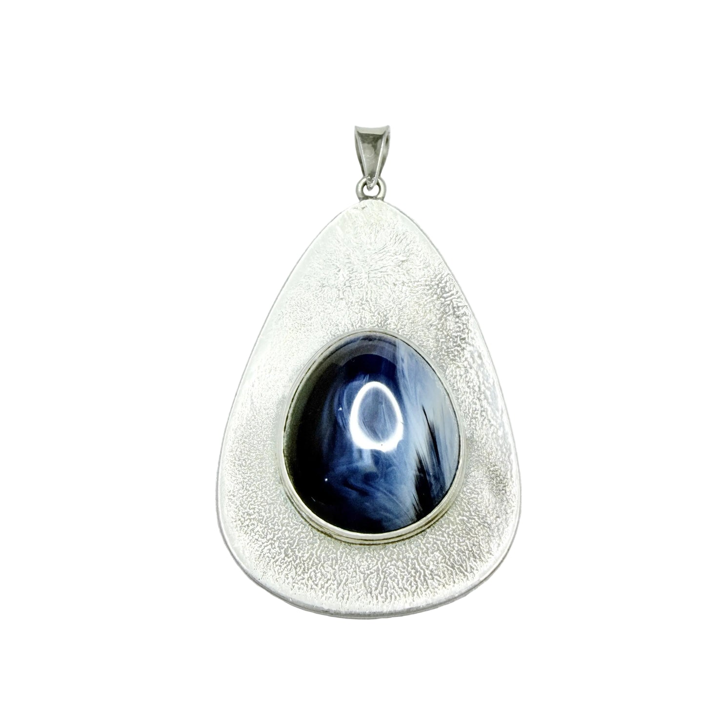 S-O Haeggman, Sweden 1988. Vintage Solid Silver Bergslagen-stone Pendant.