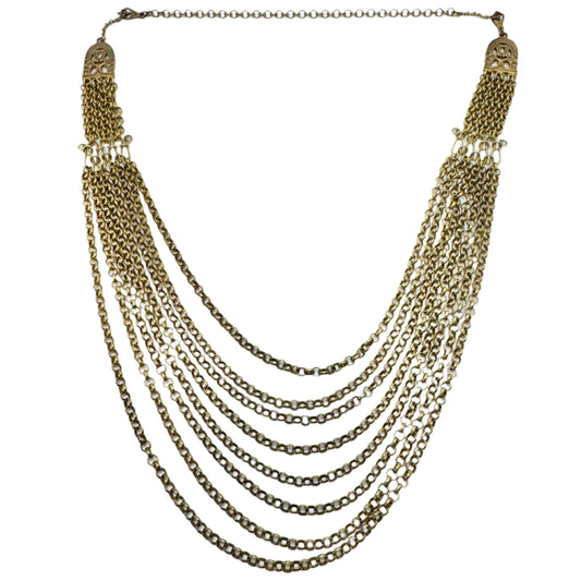 Kalevala Koru, Finland Vintage Bronze Bib Necklace. Design: Birds of Paradise