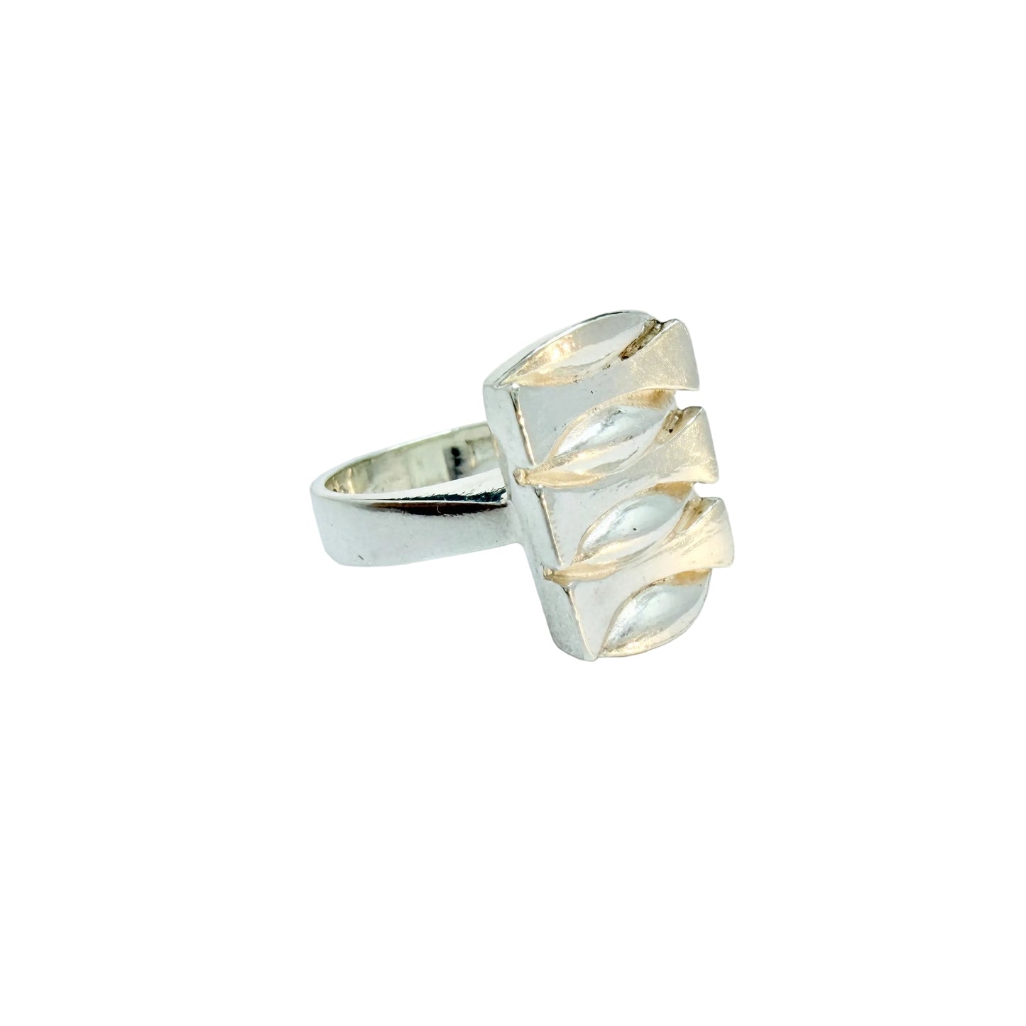 Bengt Hallberg, Sweden 1967. Vintage Modernist Sterling Silver Ring.