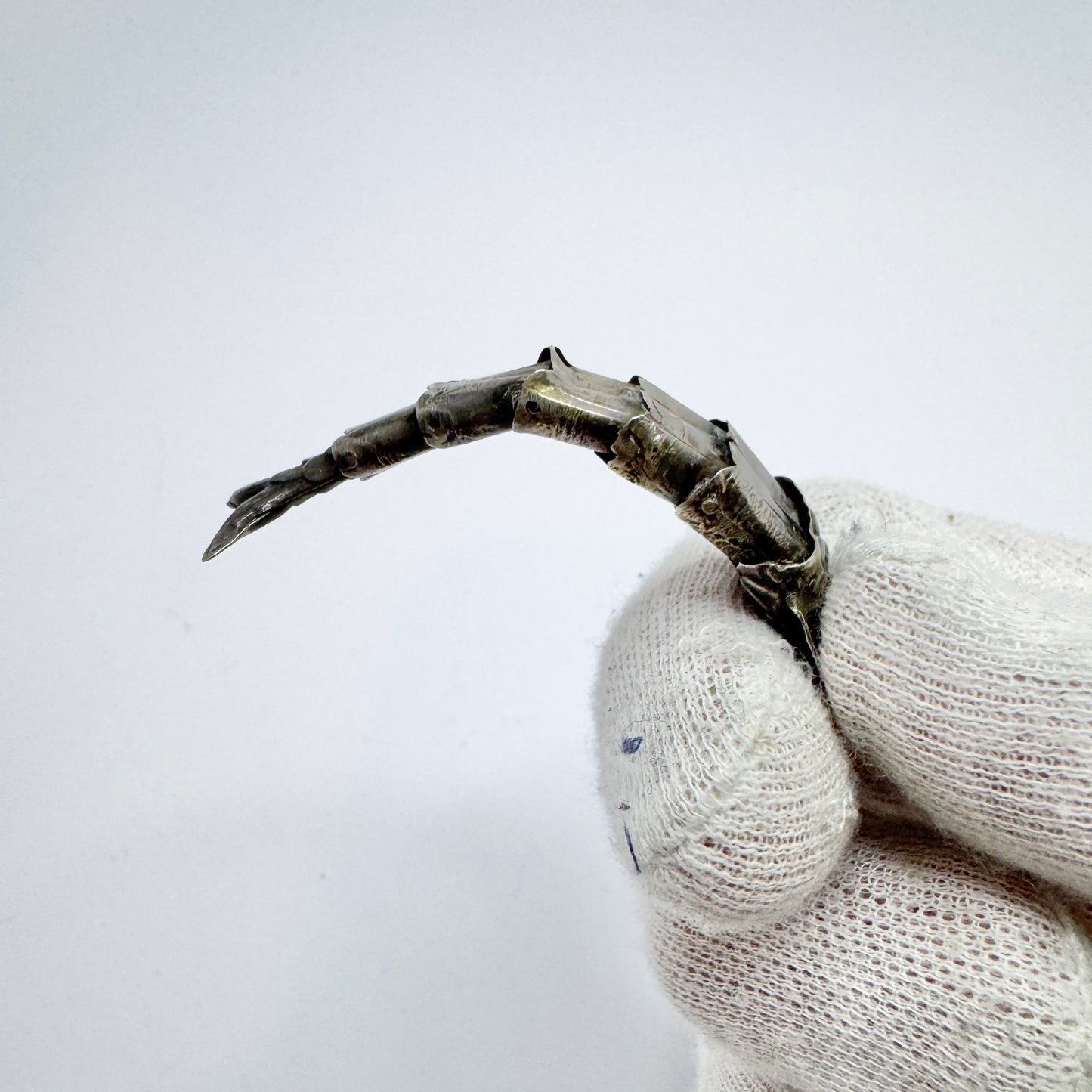 Vintage Solid Silver Turquoise Wiggle Fish Pendant.