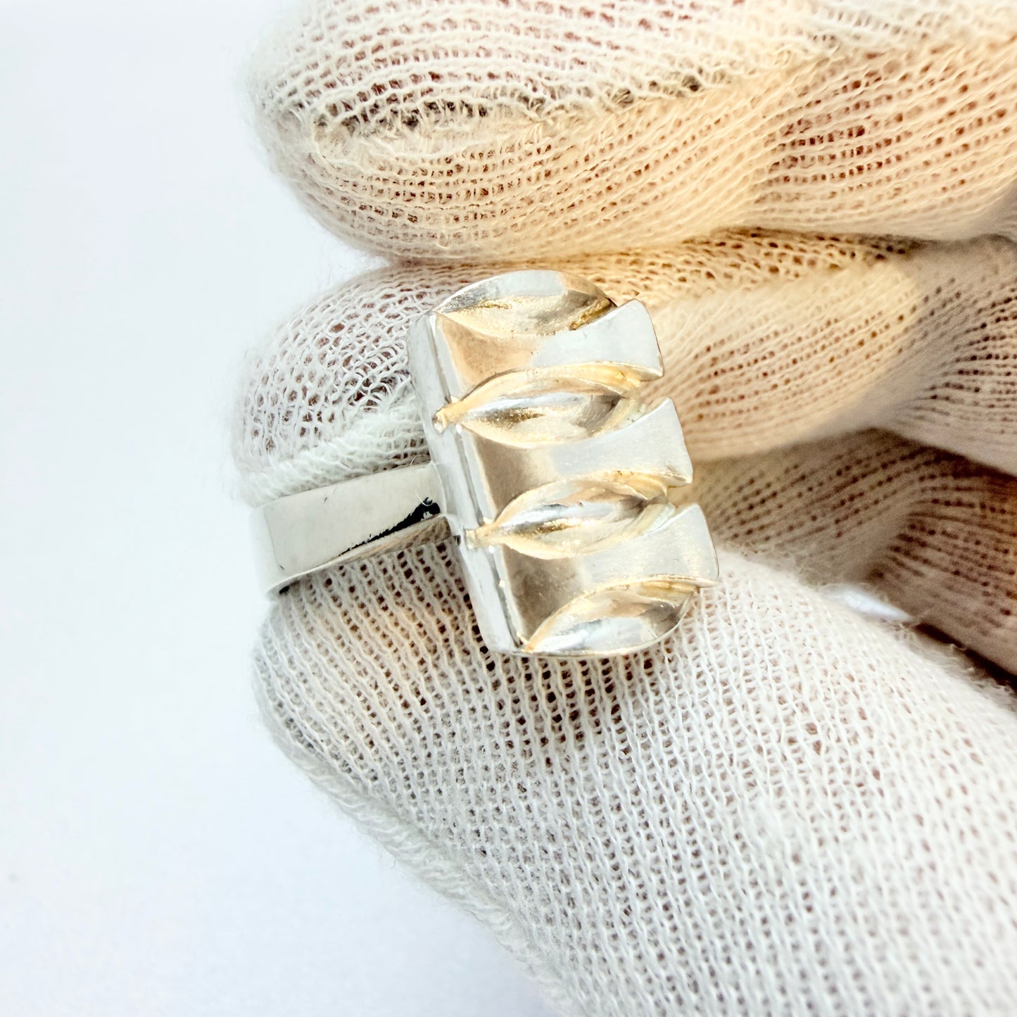 Bengt Hallberg, Sweden 1967. Vintage Modernist Sterling Silver Ring.