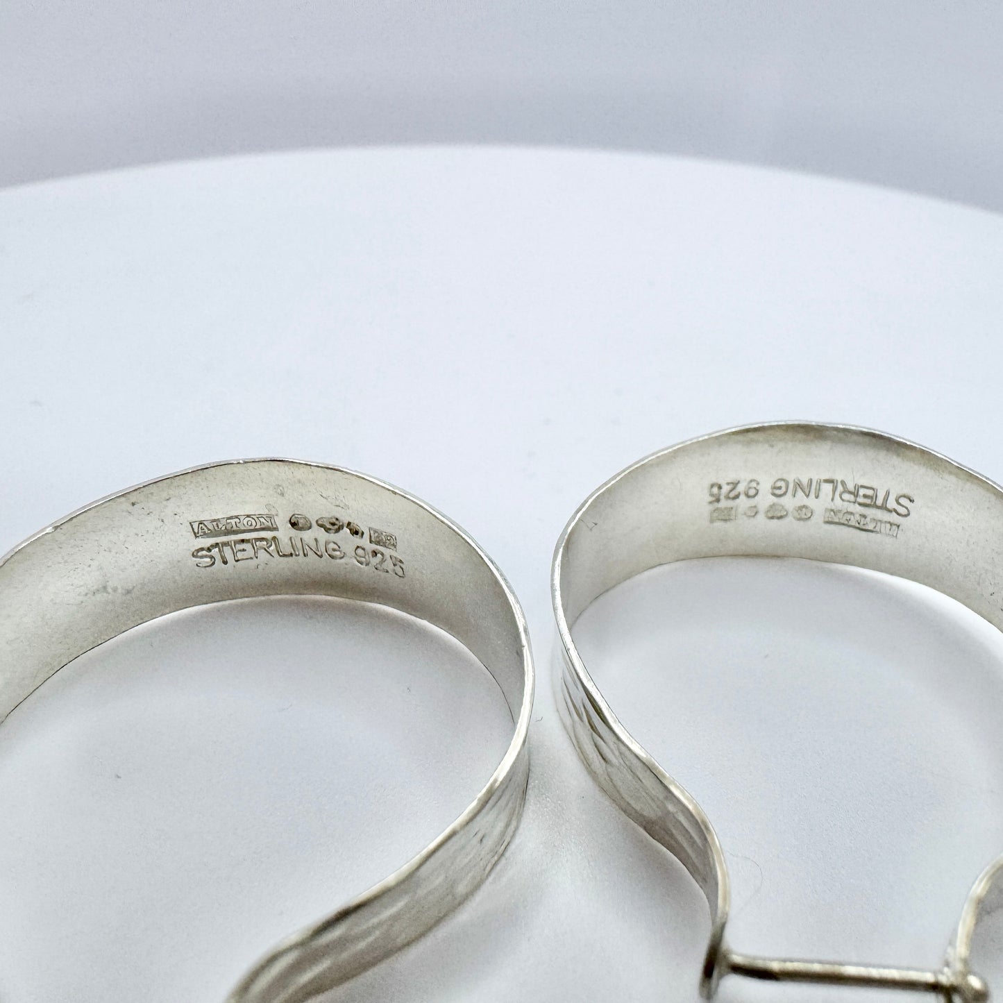 Alton, Sweden 1974. Vintage Sterling Silver Earrings.