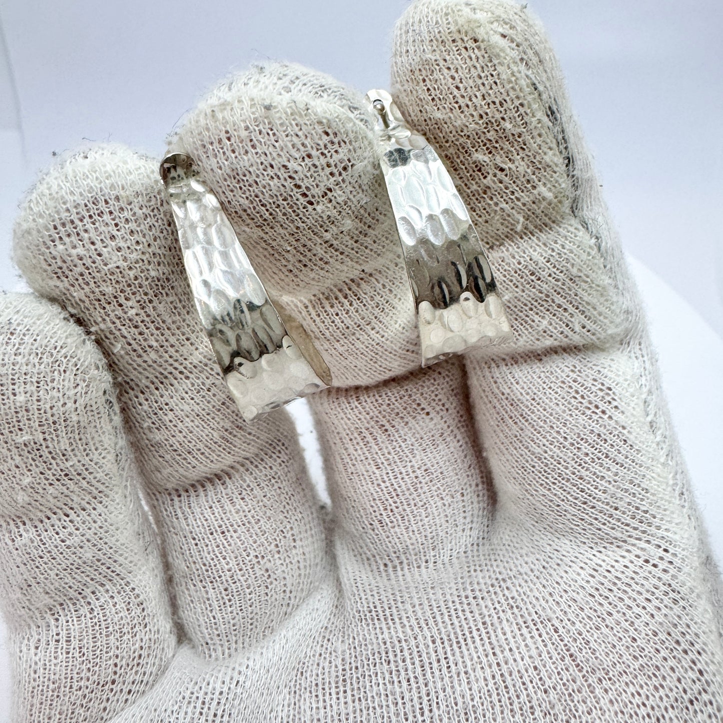 Alton, Sweden 1974. Vintage Sterling Silver Earrings.