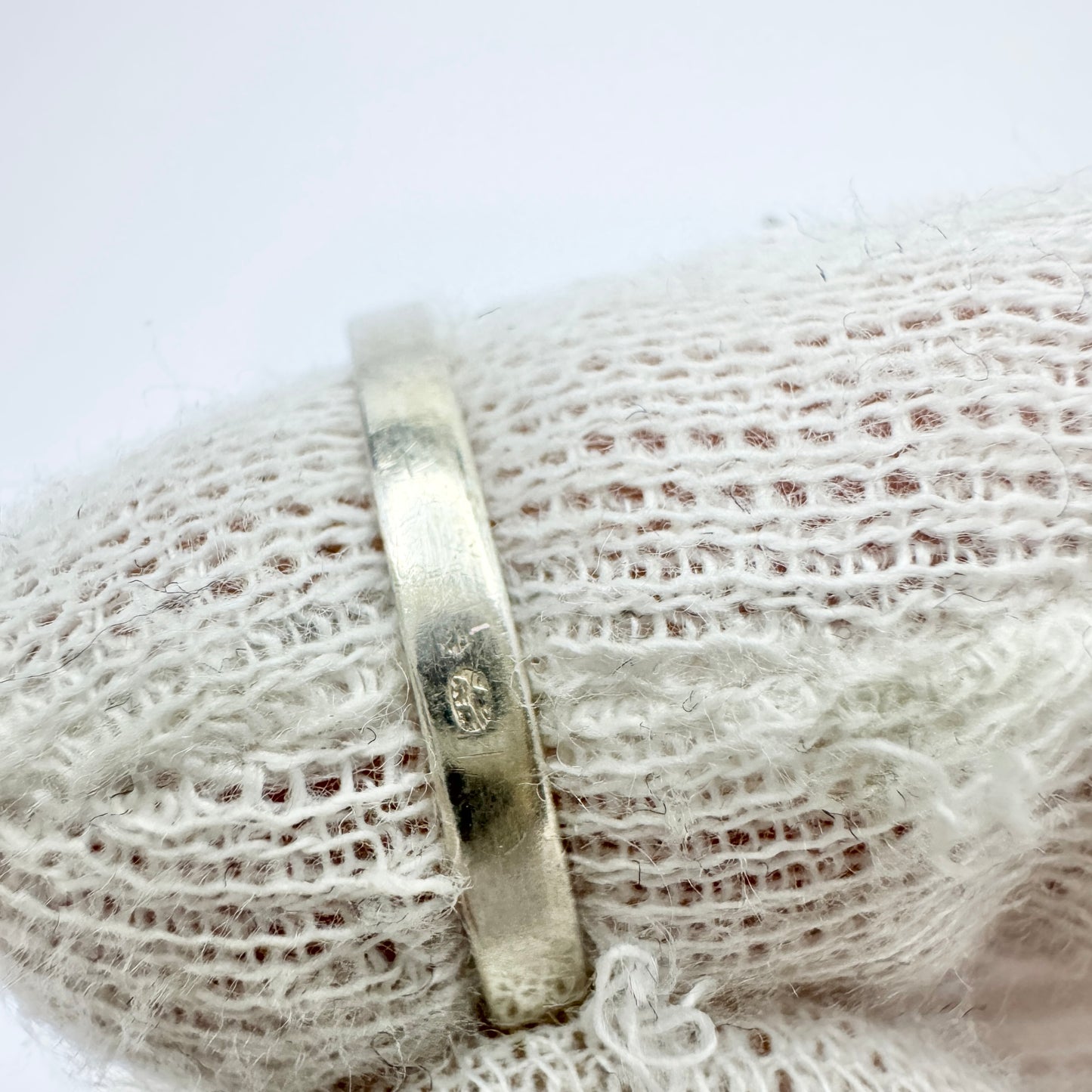 Swedish Import 1960s. Solid Silver Pale Amethyst Ring.