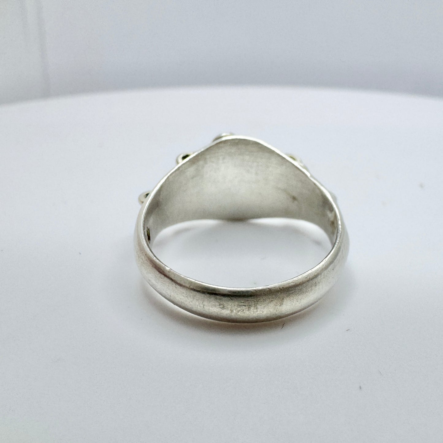 Lindbäck, Sweden 1917. Antique Solid Silver Sami Laplander Ring.