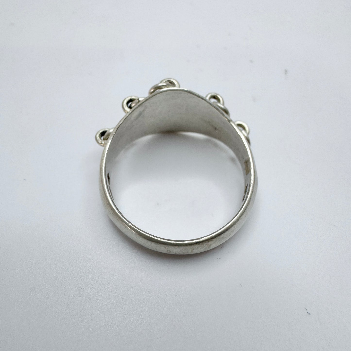 Lindbäck, Sweden 1917. Antique Solid Silver Sami Laplander Ring.