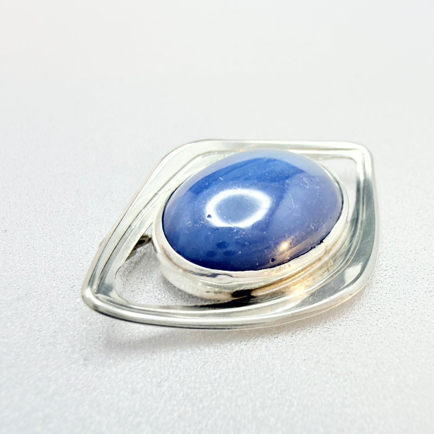 Victor Janson, Sweden 1965. Vintage Sterling Silver Bergslagen-stone Brooch.