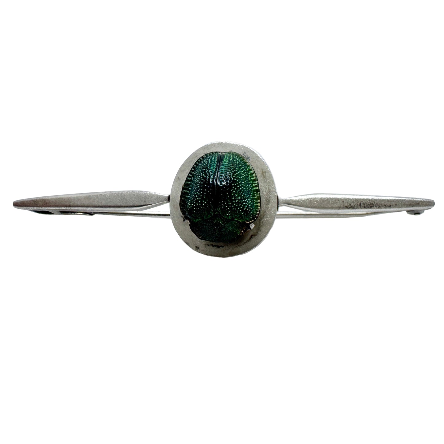 Wallin & Thorsen, Sweden 1945. Vintage Solid Silver Scarab Brooch.