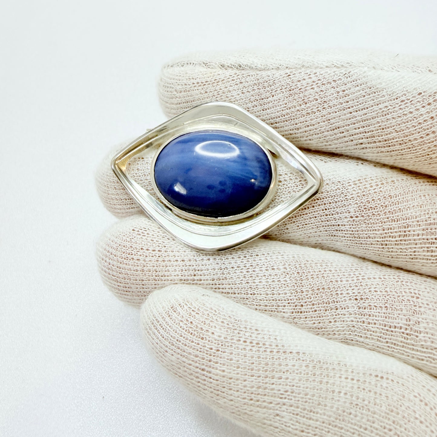 Victor Janson, Sweden 1965. Vintage Sterling Silver Bergslagen-stone Brooch.