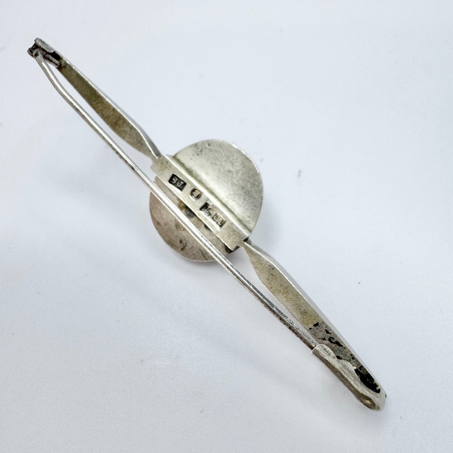 Wallin & Thorsen, Sweden 1945. Vintage Solid Silver Scarab Brooch.