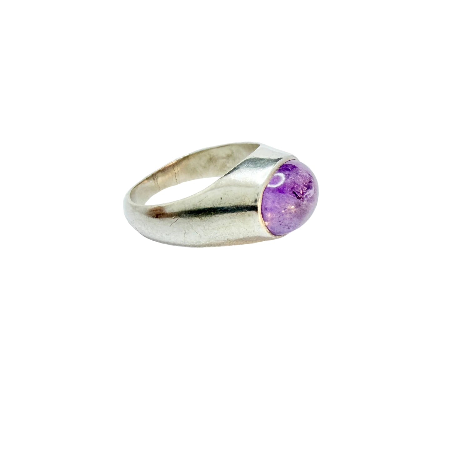 G Dahlgren, Sweden 1956. Vintage Sterling Silver Amethyst Ring.