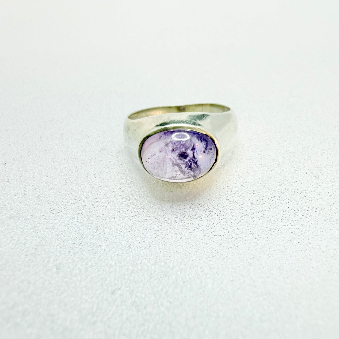 G Dahlgren, Sweden 1956. Vintage Sterling Silver Amethyst Ring.