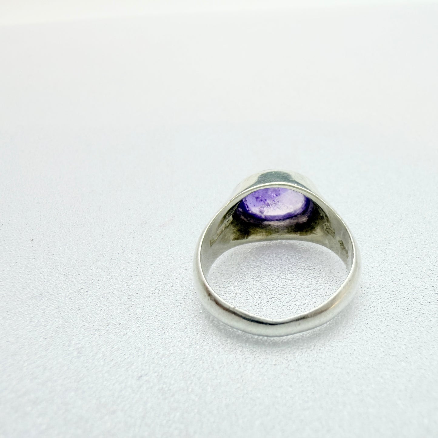 G Dahlgren, Sweden 1956. Vintage Sterling Silver Amethyst Ring.