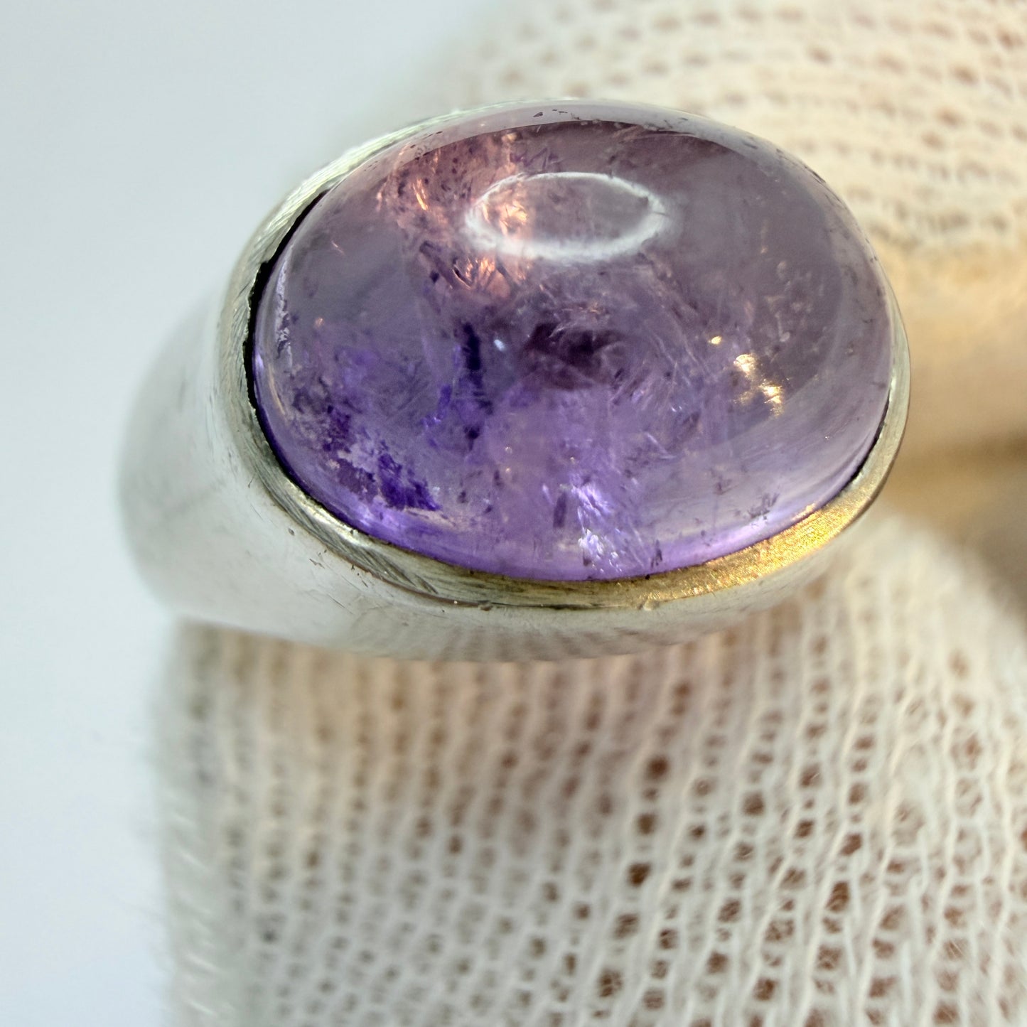 G Dahlgren, Sweden 1956. Vintage Sterling Silver Amethyst Ring.