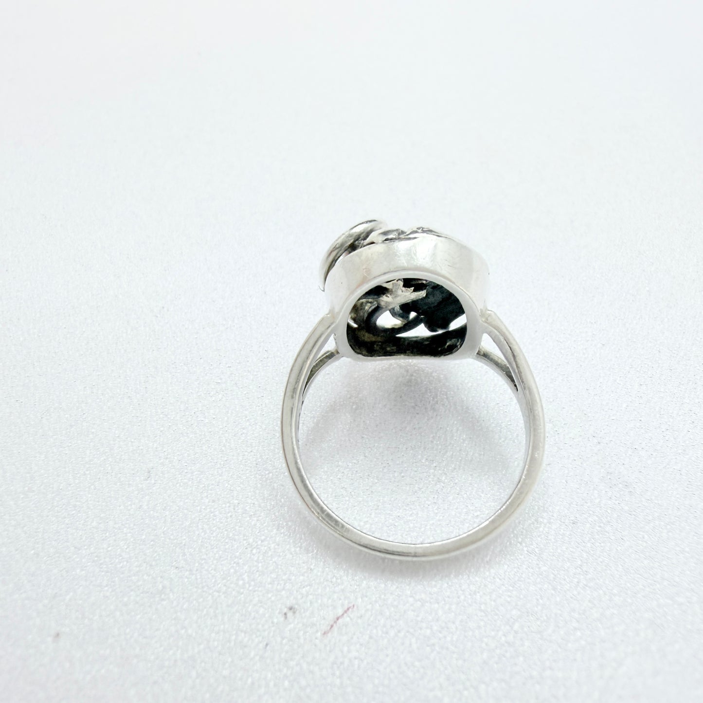 Kaplan, Sweden 1950s. Vintage Solid Silver Flower Ring.