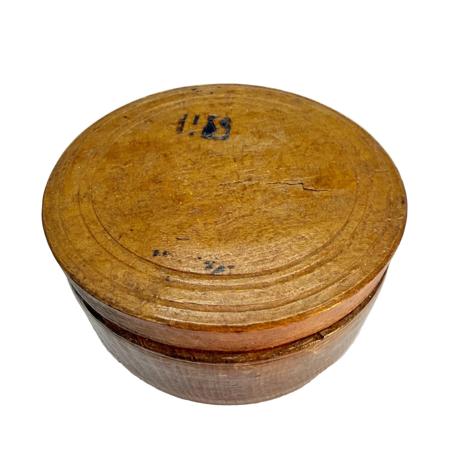 Antique Scandinavian Wood Treen Box. Possibly Pyx Hosts Box