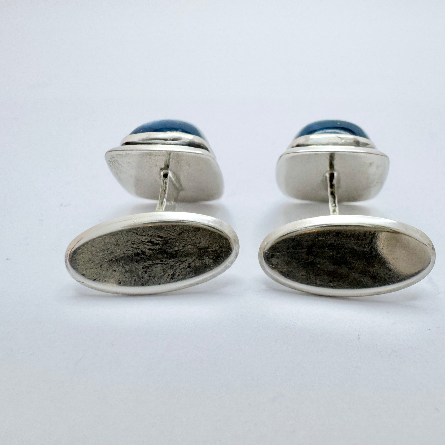 Victor Janson, Sweden 1964. Vintage Sterling Silver Bergslagen-stone Cufflinks.