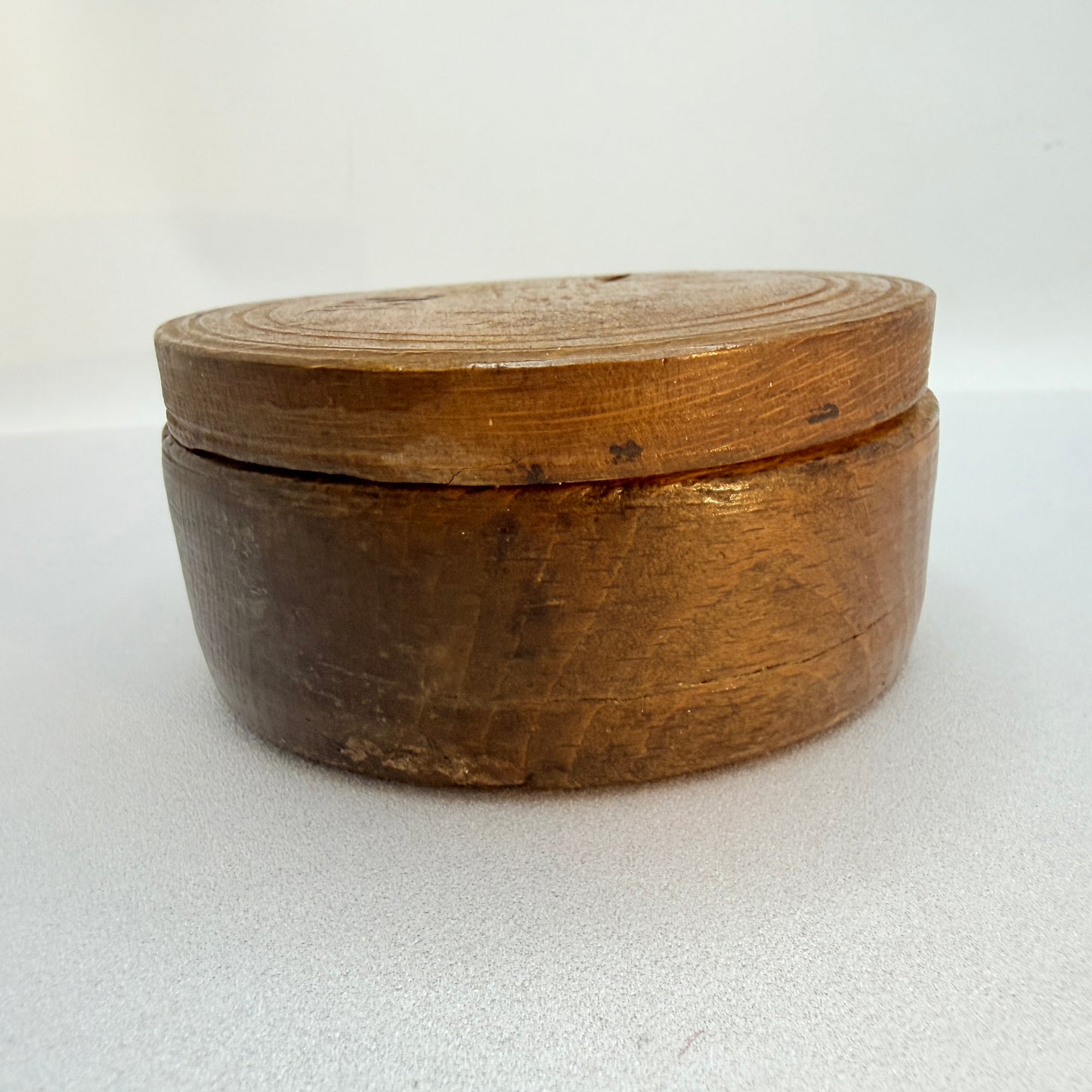 Antique Scandinavian Wood Treen Box. Possibly Pyx Hosts Box