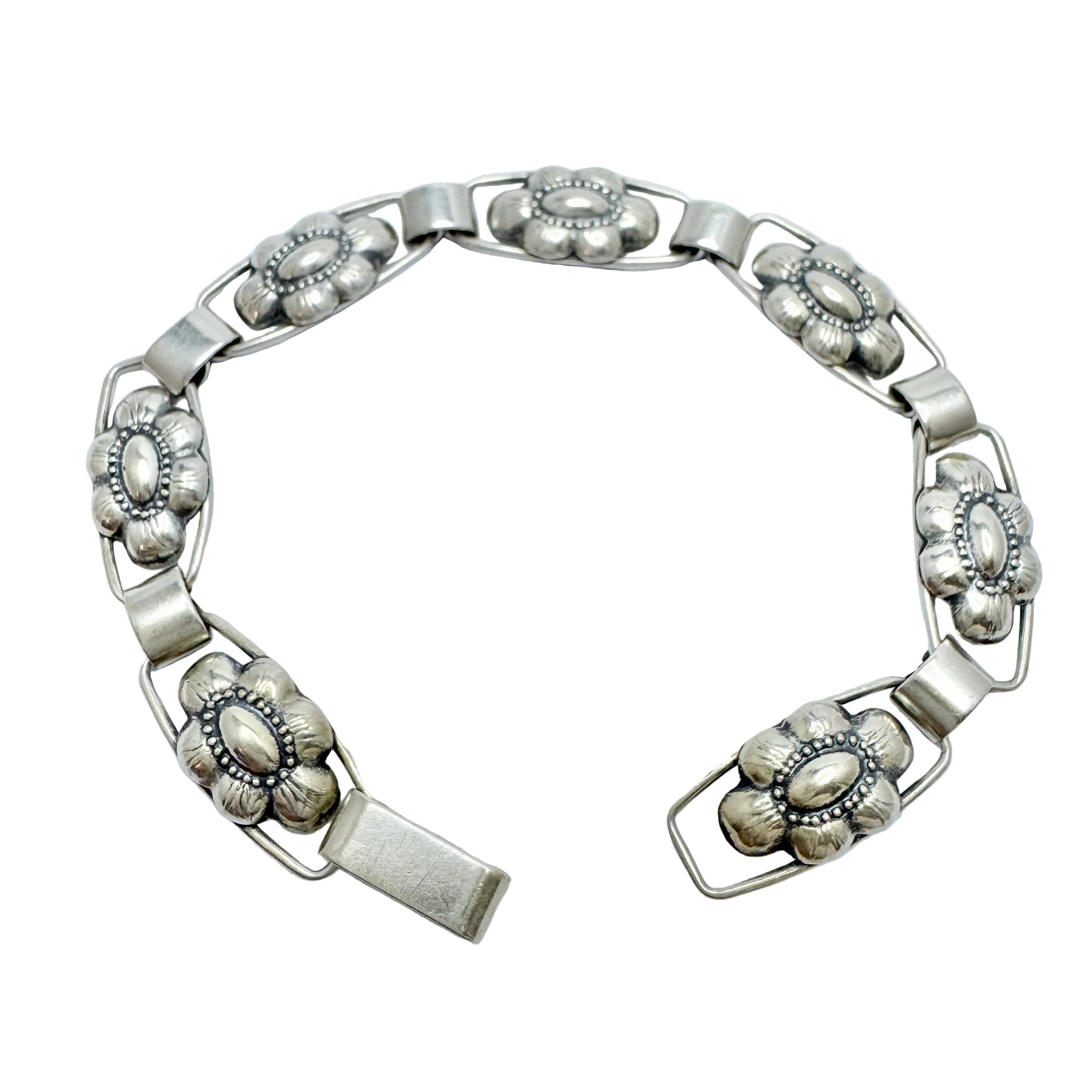 Asa-Silver H Olsson, Sweden 1949. Vintage Solid Silver Flower