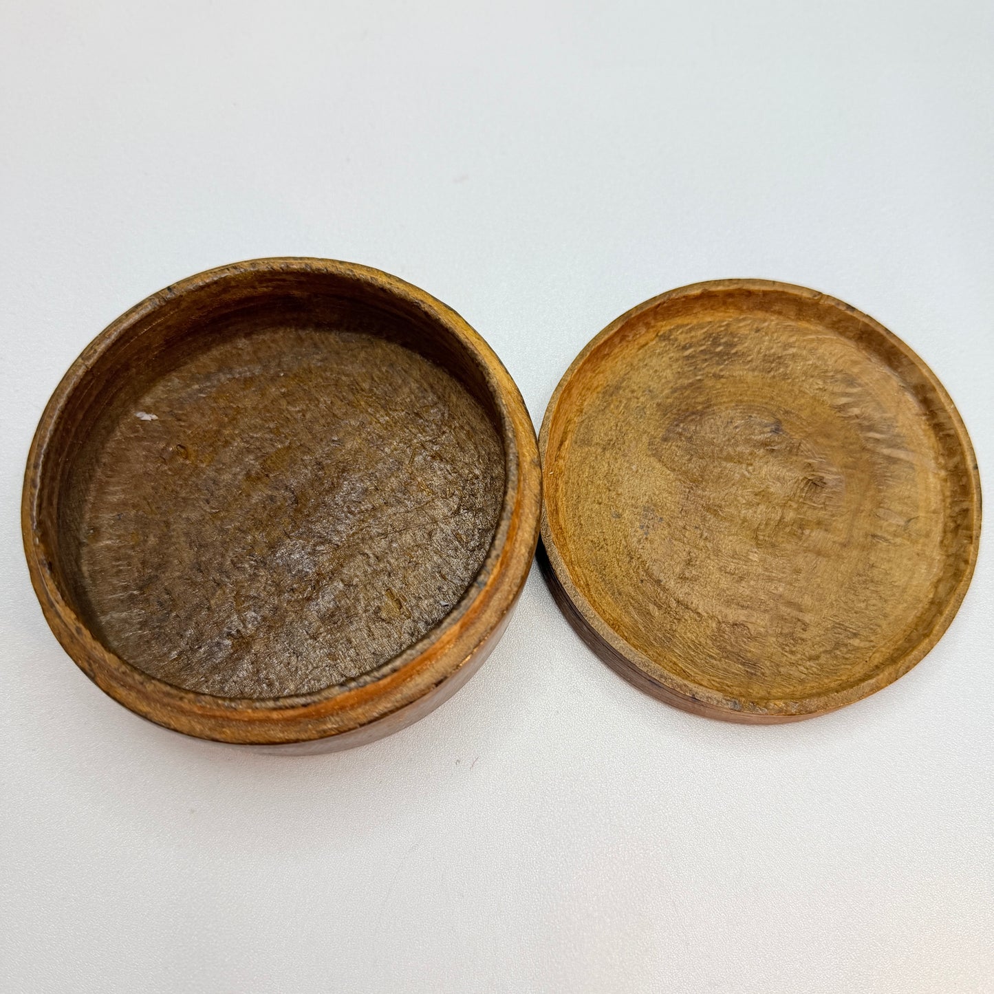 Antique Scandinavian Wood Treen Box. Possibly Pyx Hosts Box