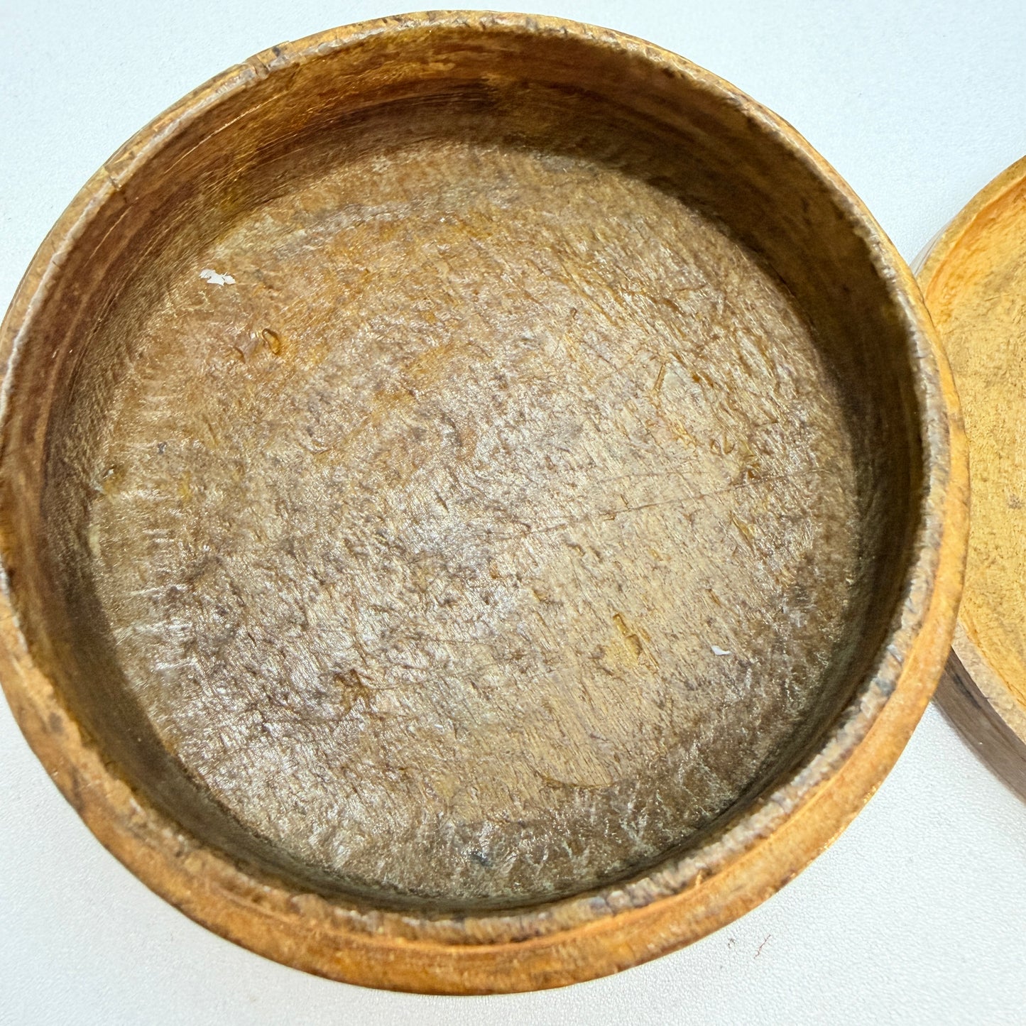 Antique Scandinavian Wood Treen Box. Possibly Pyx Hosts Box