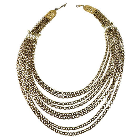 Kalevala Koru, Finland Vintage Massive Bronze Necklace. Design: Birds of Paradise