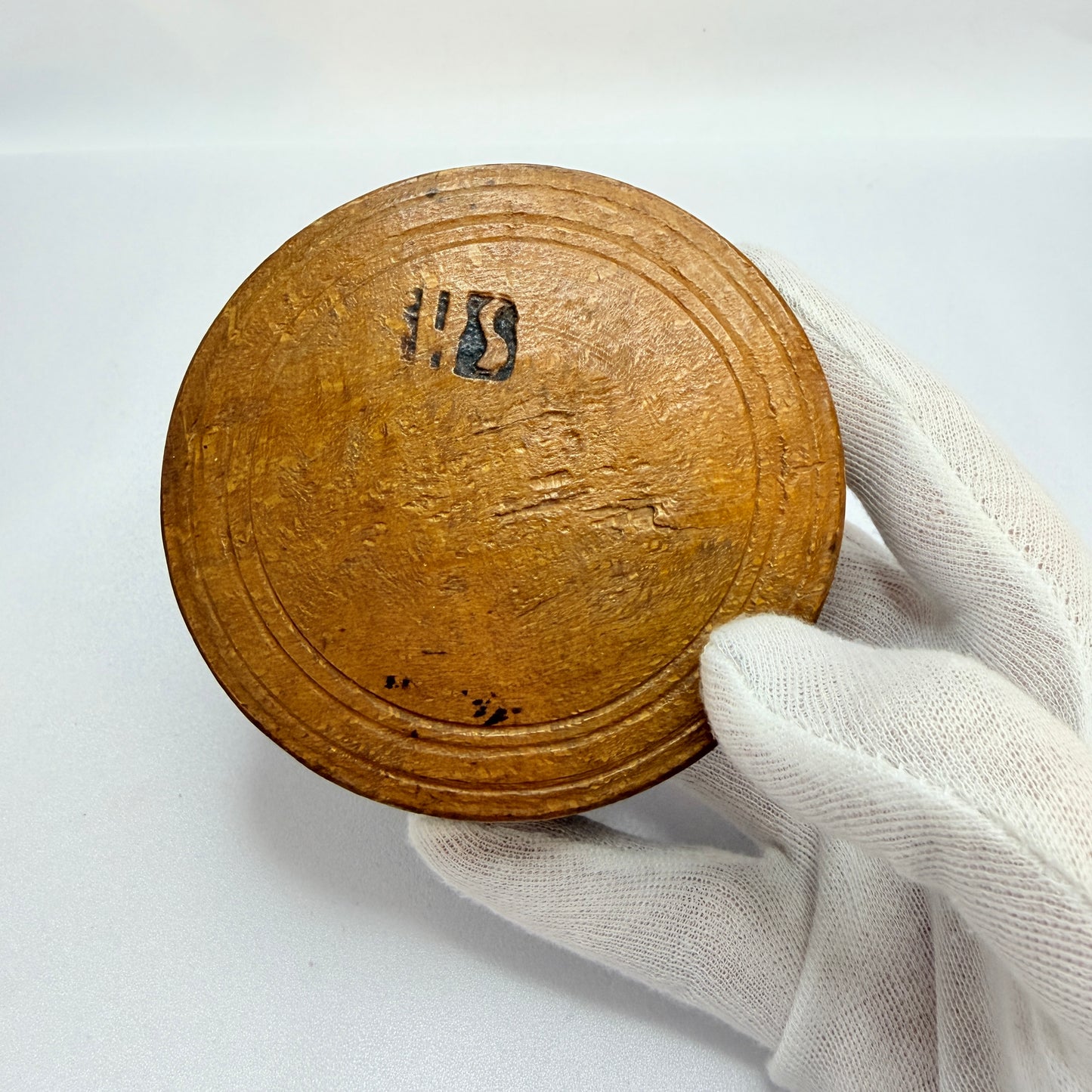 Antique Scandinavian Wood Treen Box. Possibly Pyx Hosts Box