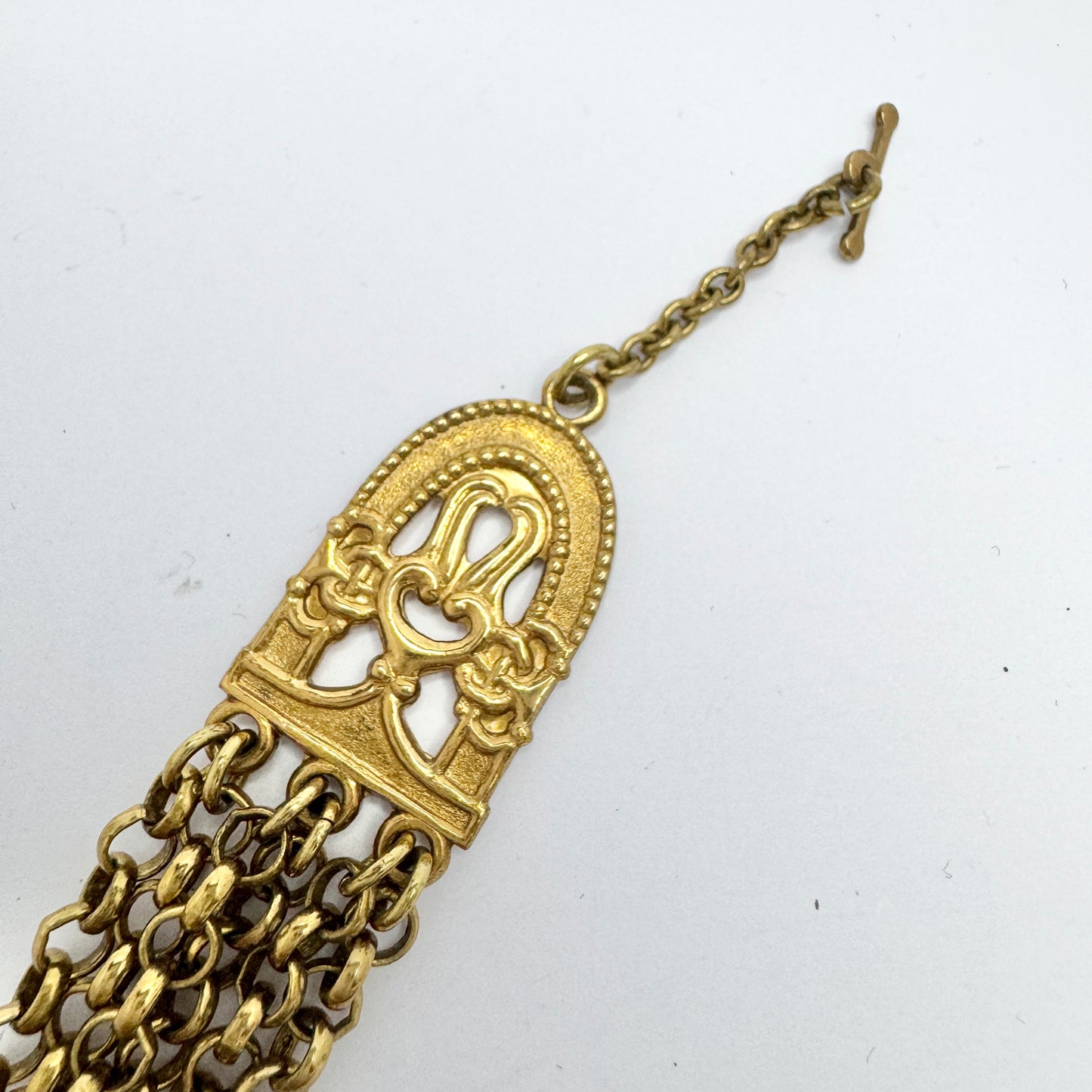 Kalevala Koru, Finland Vintage Massive Bronze Necklace. Design: Birds of Paradise