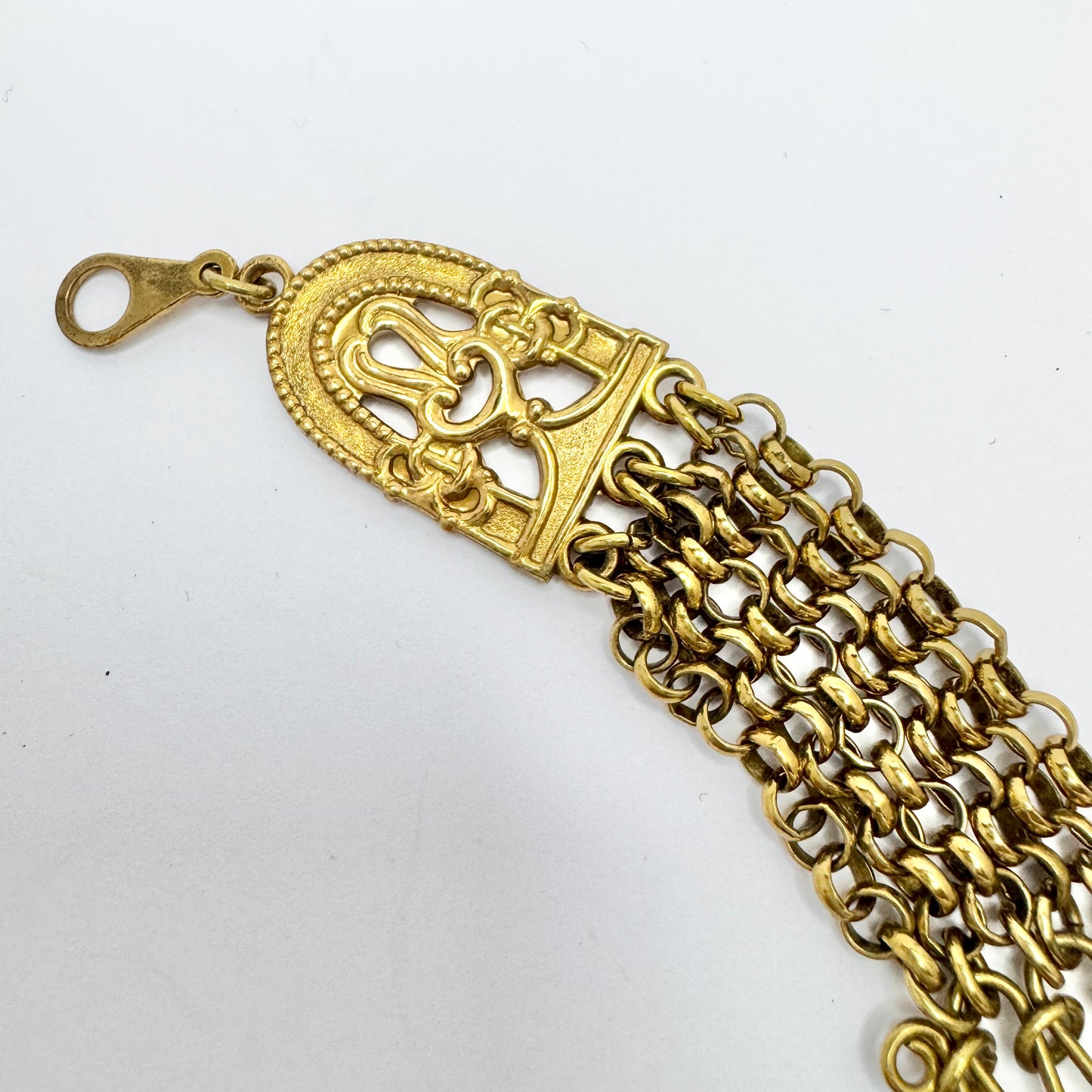 Kalevala Koru, Finland Vintage Massive Bronze Necklace. Design: Birds of Paradise