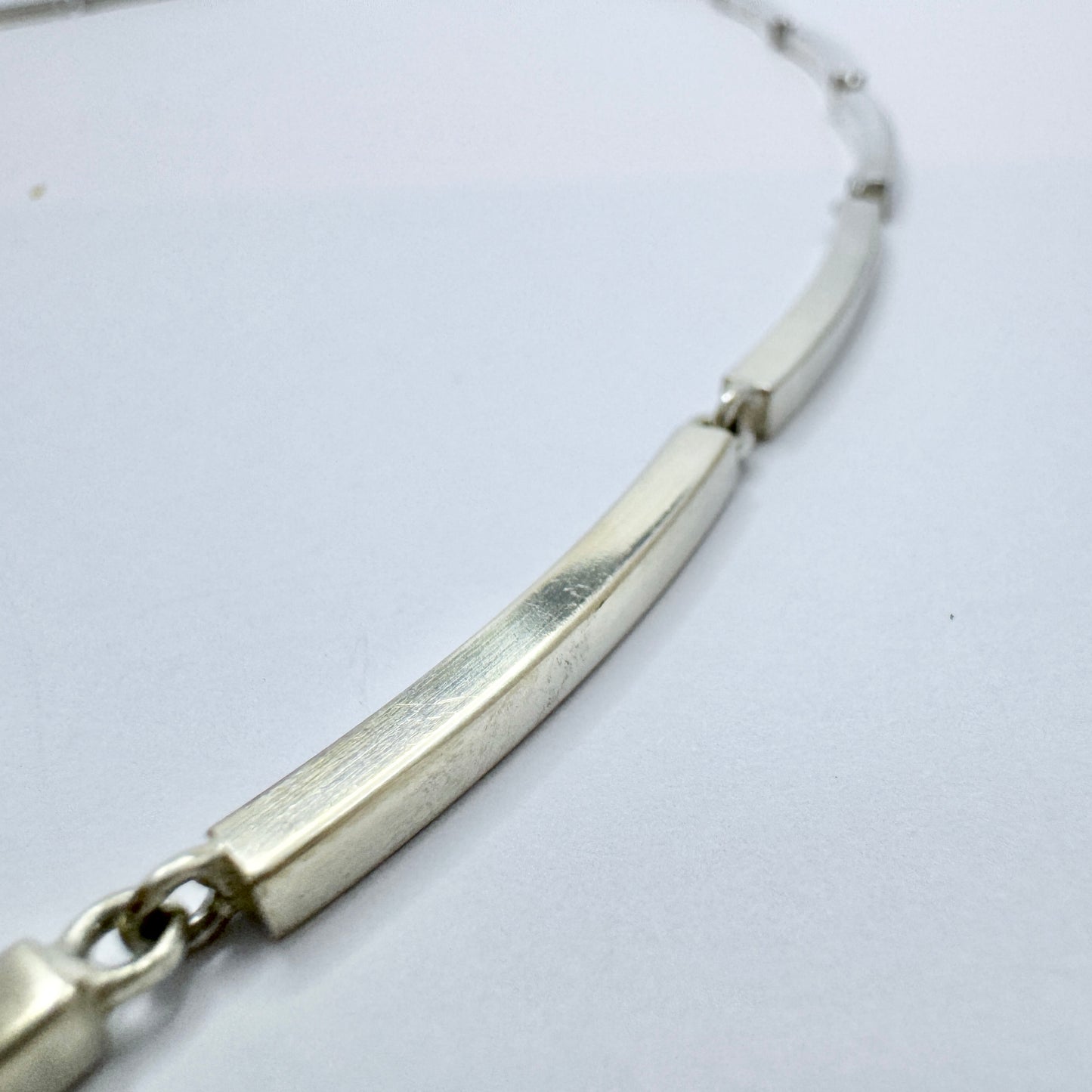 Herman Siersbøl, Denmark c 1960s Vintage 24in 1.8oz Sterling Silver Necklace.