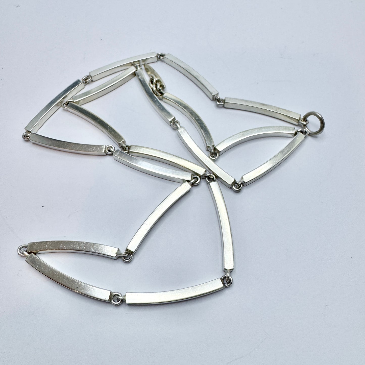 Herman Siersbøl, Denmark c 1960s Vintage 24in 1.8oz Sterling Silver Necklace.