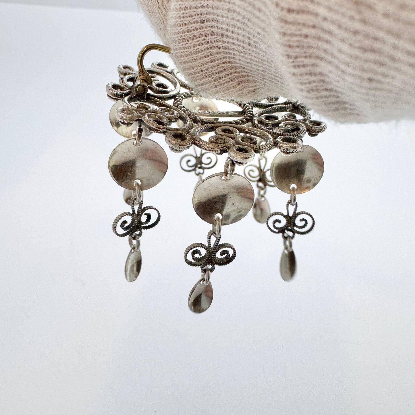 Elvik & Co, Norway. Vintage Sold Silver Traditional Bunads-Sølje Brooch.