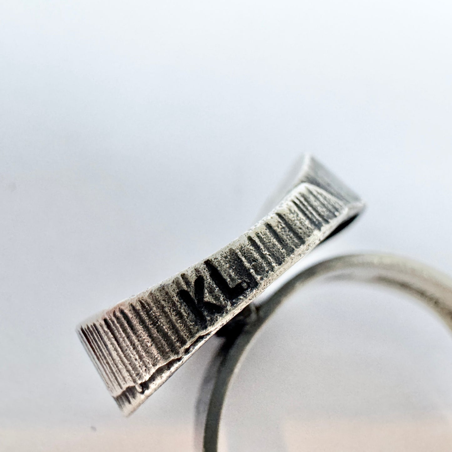 Karl Laine for Sten & Laine Finland 1975. Vintage Sterling Silver Ring.