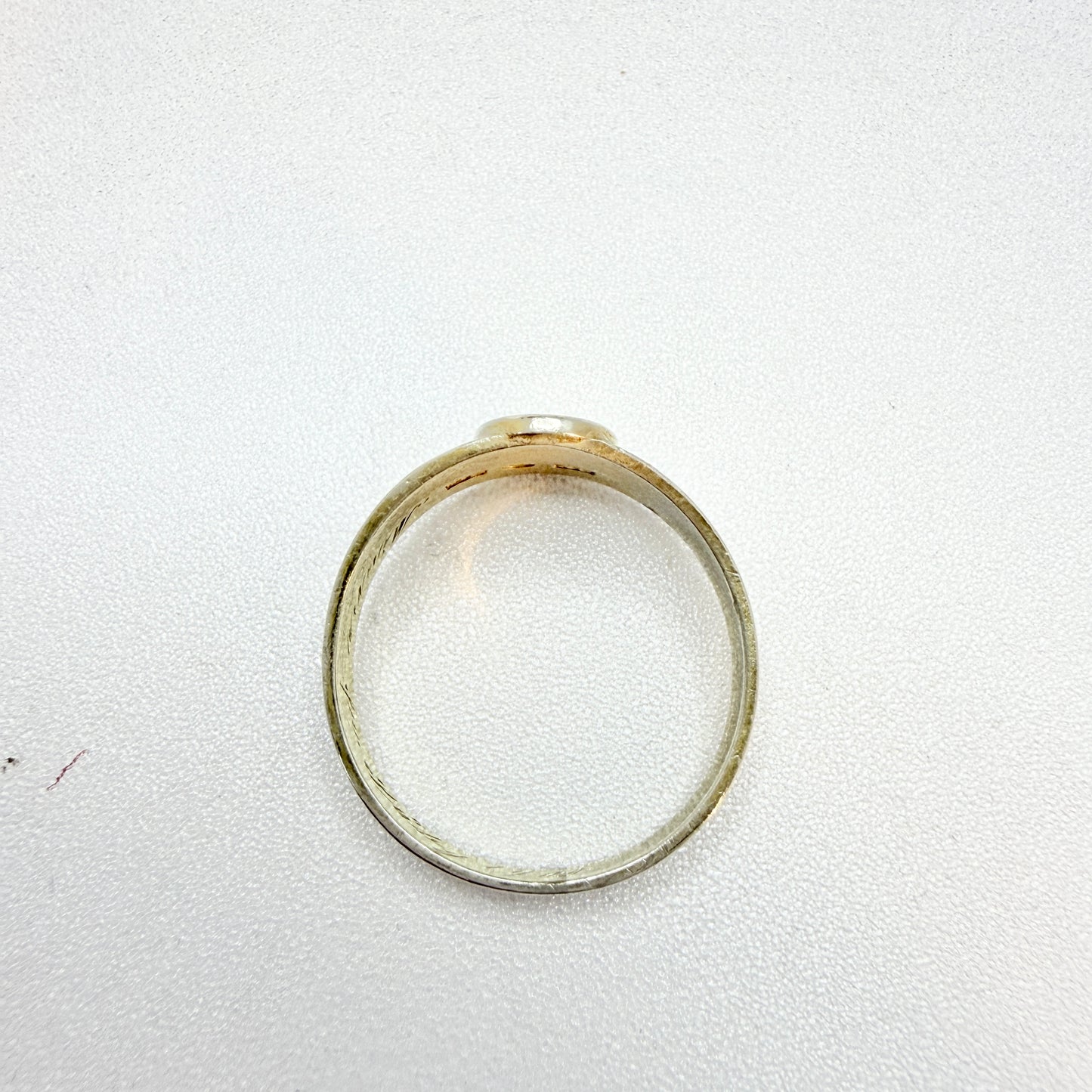 Sweden year 1900. Antique Solid Silver Men's Memory Signet Ring.