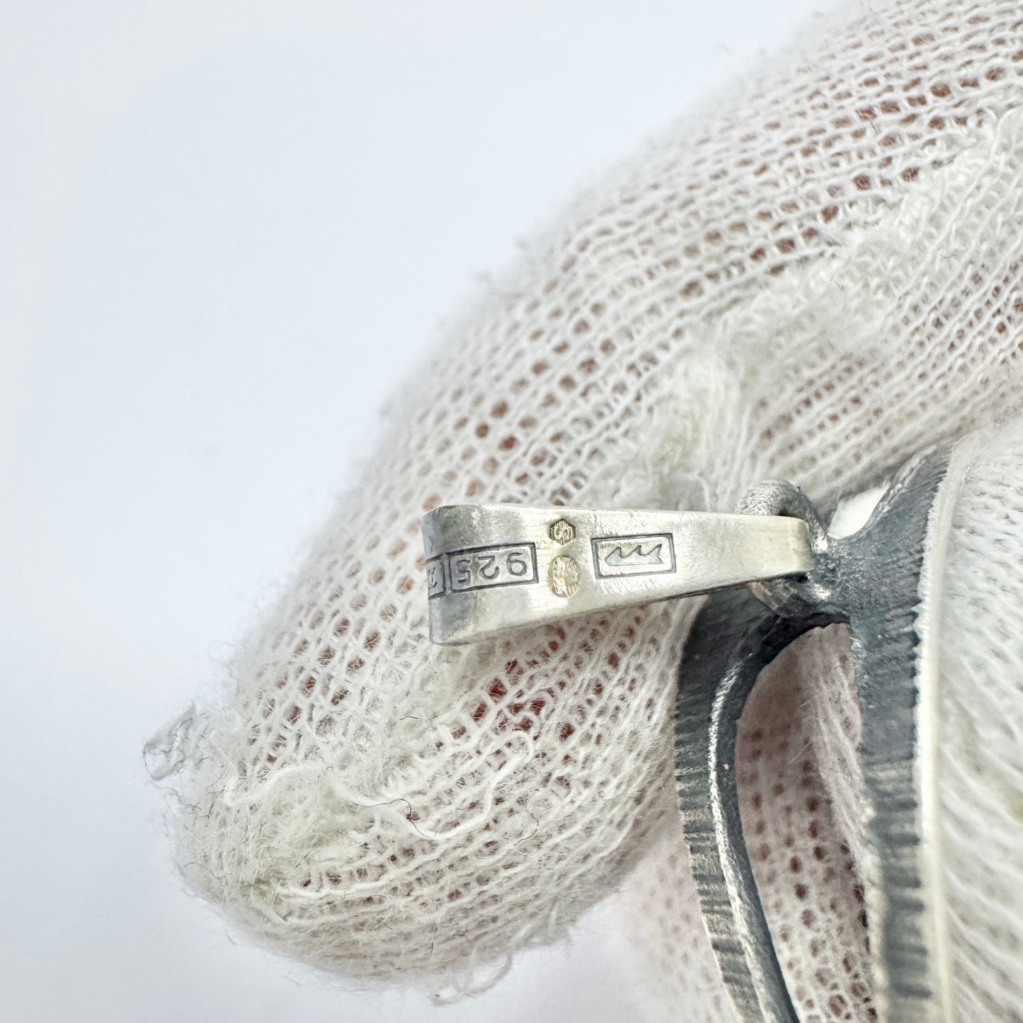 Karl Laine for Sten & Laine Finland 1975. Vintage Sterling Silver Pendant.