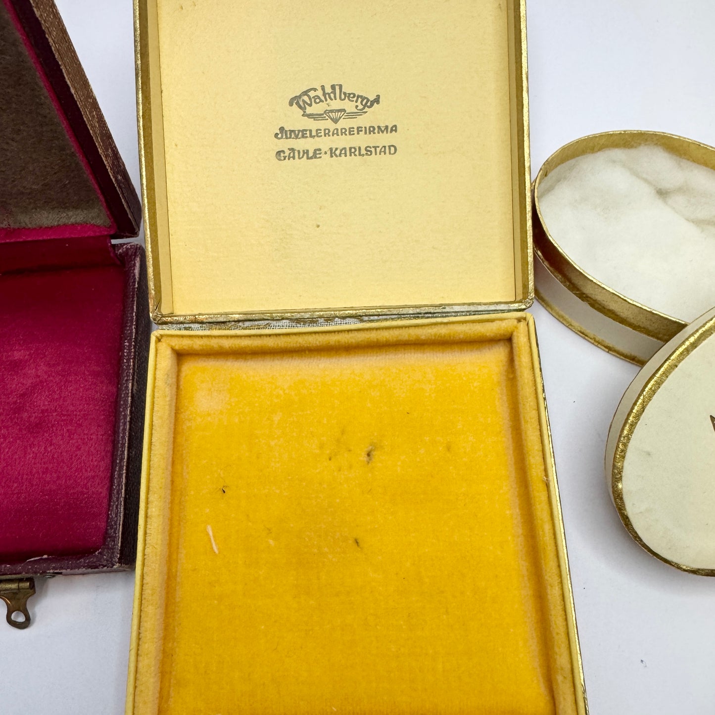 6 Vintage Scandinavian Jewelry Boxes. c 1940-50s