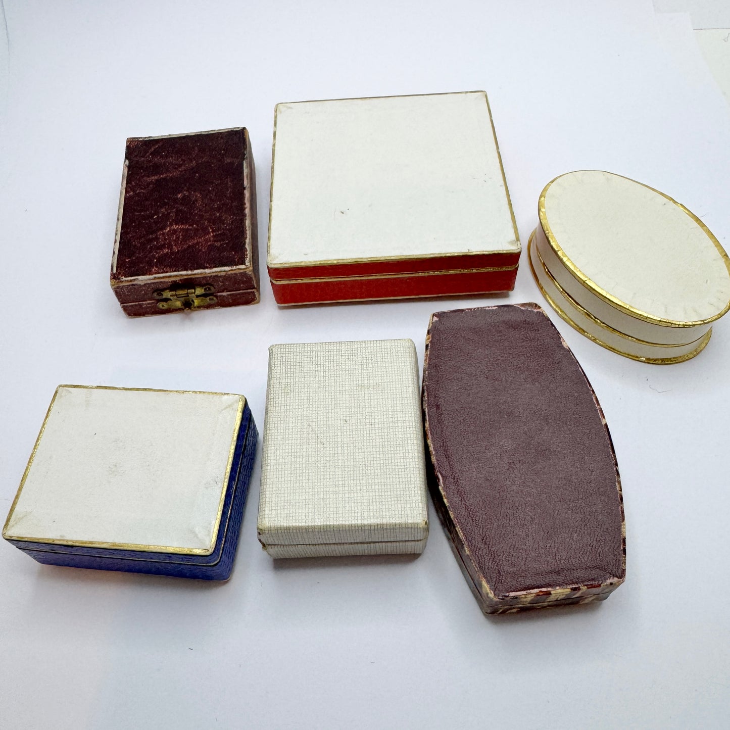 6 Vintage Scandinavian Jewelry Boxes. c 1940-50s